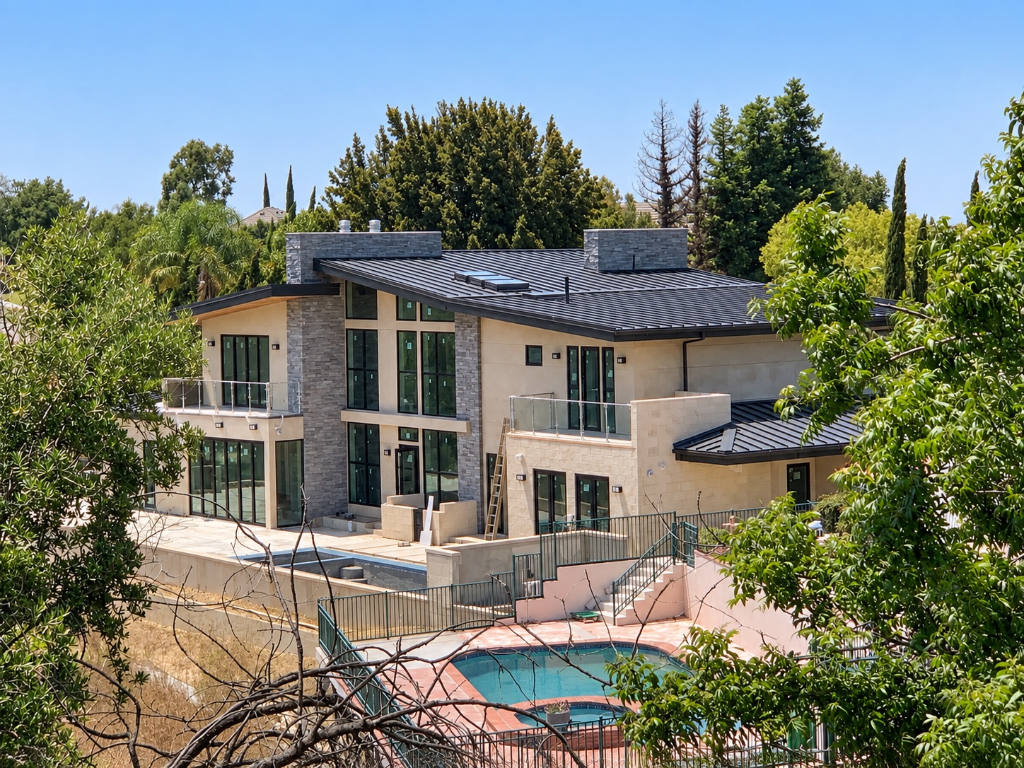 Layered rooflines opening toward the landscape in Diamond Bar, CA